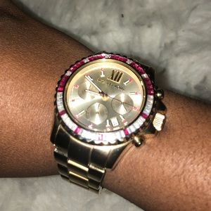 Gold Micheal Kors watch